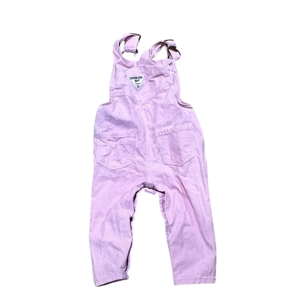 OshKosh B'Gosh Baby Baby Bib Overalls Pink Heart Pocket Size 9M